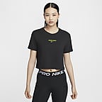 国内即発   ショートスリーブクロップドTシャツ NIKE公式】ナイキ プロ ウィメンズ Dri-FIT ショートスリーブ